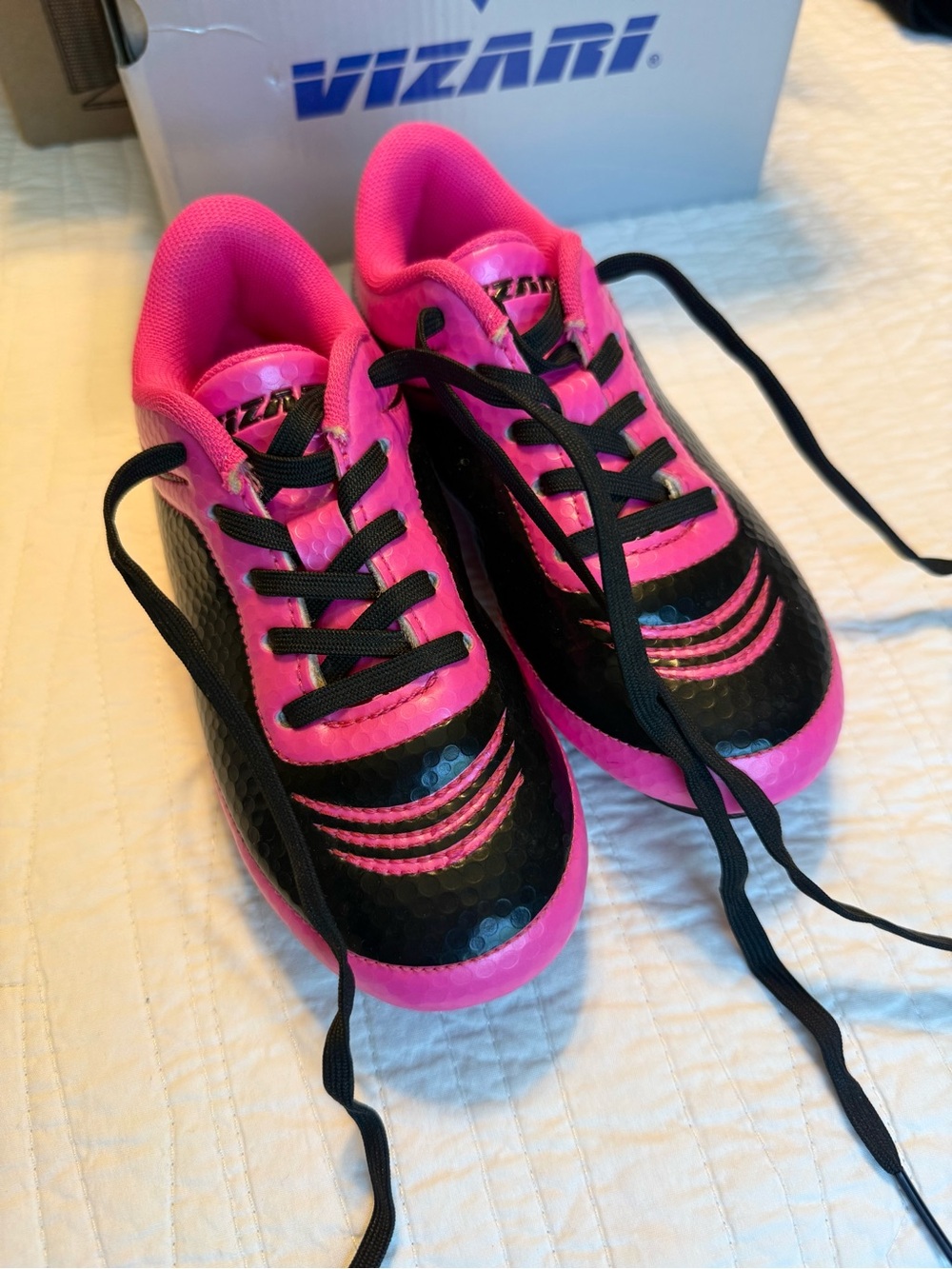 Vizari Kids' Pink & Black Soccer Cleats